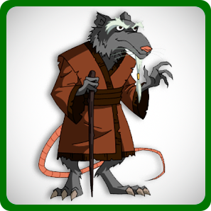 Splinter, personagem de Tartarugas Ninja.