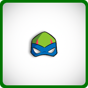 Máscara do Leonardo, personagem de Tartarugas Ninja.