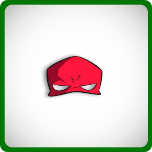 Máscara do Raphael, personagem de Tartarugas Ninja.